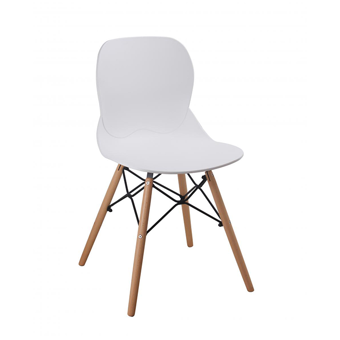 Karis Plastic Chairs With Solid Beech Legs